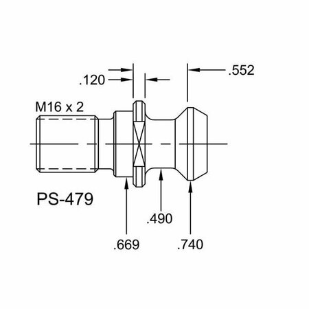 TJ DAVIES CO Solid Retention Knob PS-479